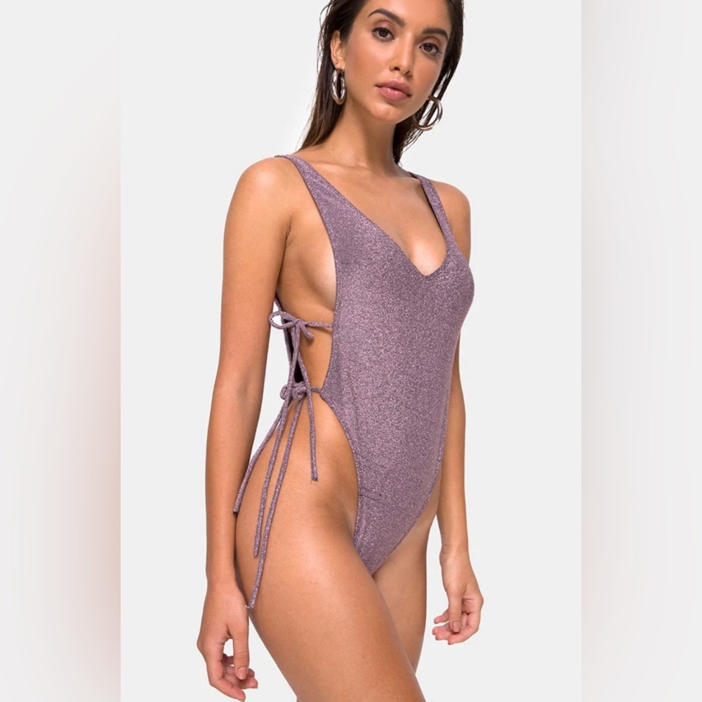 Nishi Swimsuit In Gunmetal Glitter